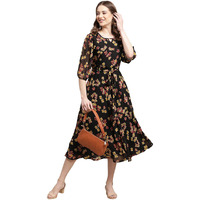 Tee Projekt Women Stylish Maxi Dress|Elegant Graceful Georgette Dress