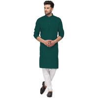 Gauri Laxmi Enterprise Men's Cotton Blend White Kurta Pyjama Set (Medium)