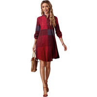 Greciilooks Western Dress For Women| Shirt Collar Solid A-Line Dress| Plus Roll Tab Sleeve Shirt Dress| Women's Comfort Summer Dress| Dress Perfect For Outing (Medium, White)