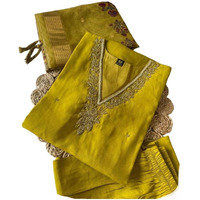 Xomantic Fashion Cotton Silk Purple Color Kurta Pant Set With Dupatta (In, Alpha, 2Xl, Regular, Mustard)