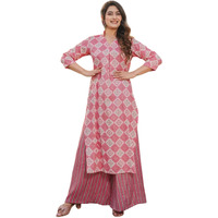 Fabnex Cottan Regular Women Kurta Set (K-85-Pink-M_Pink_M)