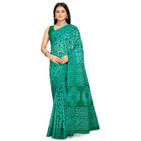 Tamaira Fashion Women's Floral Printed Pure Cotton Mulmul Saree Without Blouse Piece(2545_Seagreen)