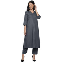 Varanga Women's Silk Blend Kurta Set  Elegant Traditional Ethnic Wear With Dupatta And Bottom For Women