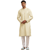 Be Active Men's Cotton Regular Kurta (C-599-1_Yellow