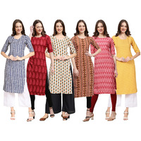 Pinkmint Women's Crepe Digital Print Straight Kurta (M-348-337-352-344-328-350-L)
