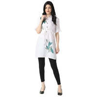 Dhruvi Trendz Womens Rayon Women Casual Kurti Regular Fit Straight Kurti (Dt-K2442_White_3Xl)