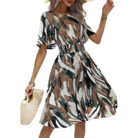 Greciilooks Womens Rayon A-Line Regular Fit Dress (White, Xx-Large)
