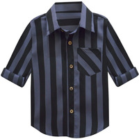 A.T.U.N. (All Things Uber Nice) A.T.U.N. Boys Shirt_Bsht Chb Stp_14-15Y_Charcoal-Black