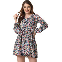 Greciilooks Women's Rayon Full Sleeve A-Line Knee-Length Western Dresses For Women Or Girls (Medium, Multicolour)