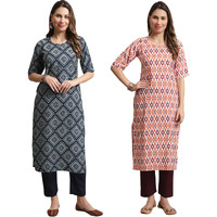 Tee Projekt Printed Crepe Kurti & Pant Set For Women Festival Wear For Women