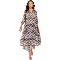 Toochki Kurta Sets For Women | Cotton Rayon | A Line Two Piece Kurtis | Anarkali | Multicolor Kurti Set | Chevron Printed Kurtas | Cord Set Dress
