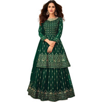 Xomantic Fashion Women's Pink Embroidered Eid Collection Salwar Suit Daupatta Set (In, Alpha, Xs, Regular, Green)