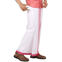Prakasam Cotton Men's Cotton Dhoti_Moon-Vel-Pkt-Pink_Pink_40