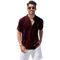 Be Active Men's Fancy Short Kurta (N1-Scpl0149-6-S) Maroon