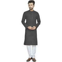 Be Active Men's Solid Grey Kurta Set || Men Kurta Pajama || Men Kurta Pajama Set || Kurta Pajama For Men (Rfsk0002 6-Set-M)