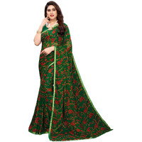 Satrani Women's Knit Polyester Saree (1972St135_Green)