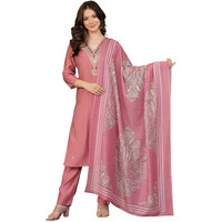 Fabnex Kurta For Women | Women Kurta Pant Set (K-123-Pink-M)