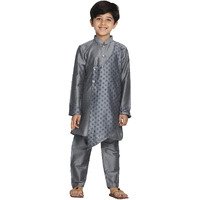 Jbn Creation Boys' Grey Silk Blend Kurta And Pyjama Set_Jbnbk059Gynpvgy_20