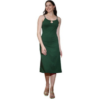 Kotty Women's Shoulder Straps A-Line Dress(Green,M)