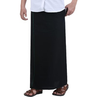 Prakasam Cotton Men's Black Welcro Pocket Single Dhoti - Small (Hip 26-32)