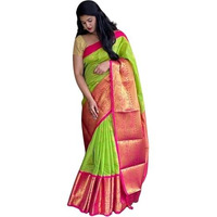 Shiv Textiles Womens Banarasi Silk Saree (St-Kp-4005-Lgreen)