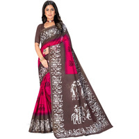 Tamaira Fashion Women's Printed Pure Cotton Mulmul Saree Without Blouse Piece(2501_Pink&Grey)