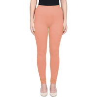 Shasmi Women's Stretch Leggings Com Chudidar Orange Light 99 Peach_M