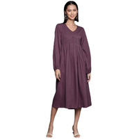 Varanga Women's Mauve A-Line Maxi Dress In Viscose Blend  Elegant And Comfortable (Double Extra Large)