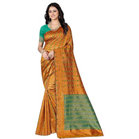Sugathari Women's Banarasi Saree Pure Kanjivaram Silk Soft New Ladies 2024 Design Wear Pattu Sarees Latest Cotton Party Sari Collections With Blouse Piece For Wedding Sadi (Pari-183-Mustared)