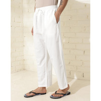Fabindia Offwhite Cotton Woven Pyjama