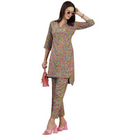 I Enterprise Women's Polyester Tunic Knee-Length Dress (Y1_Inco-024_Multicolor5