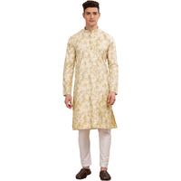Be Active Men's Cotton Regular Kurta (C-399-4_Yellow-1