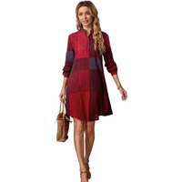Dhruvi Trendz Womens Rayon Casual Dress Women Western Dresses Regular Fit Swing Short Dress (Dt-Wd1104_Brown_Medium)