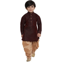 Jbn Creation Boys Cotton Silk Blend Wine Kurta And Dhoti Set - Elegance For Festivals_Vasbuk001Wnncdrg_36