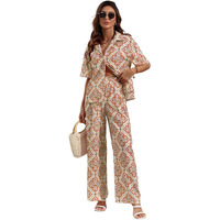 Leriya Fashion Rayon Kurta Set For Women || Ethnic Co Ord Set || Printed Kurti Pant Set For Girls || Casual Kurti Set || Co Ord Kurta Set For Women || Office Wear Kurta Set For Women (Medium, Orange)