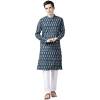 See Designs Cotton Regular Mens Kurta (15211102_Blue_M)