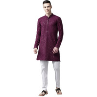 See Designs Magenta Regular Fit Embellished Kurta_Sdekt1293L