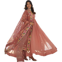 Fashion Basket Georgette Anarkali Dress For Women Peach