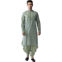 Kisah Men's Green Indian Ethnic Wear Kurta For Wedding & Festivals