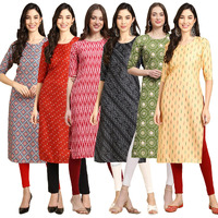 Pinkmint Women's Crepe Solid Regular Kurti (Ks01_Multicolor7