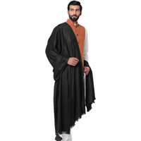 Weavers Villa Men's Plain Woollen Dhariwal Black Lohi/Shawl, 125Cm X 250Cm