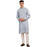Be Active Men's Cotton Regular Kurta (C-399-1_Blue