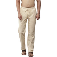See Designs Men's Beige Solid Pyjamas_Sdpj109Xs