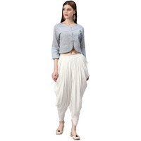 Digital Shopee Women Stylish Dhoti Pants Salwar Bottom Wear For Girls/Womens/Ladies (Xl, White)