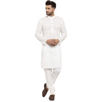 Jompers Men's Chicken Cotton Kurta Pyjama. (Cream, L)
