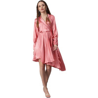 Kotty Women's Fit And Flare Solid Dress Rose Pink