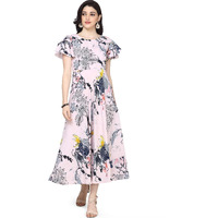 Oomph! Women's Crepe A-Line Maxi Dress - Pale Pink