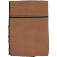Prakasam Cotton Mens Single Colour Dhoti/Single Mundu/1.28X2.00 Meter Single Dhoti (Kaaki)