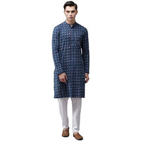 See Designs Cotton Regular Mens Kurta (14647462_Blue_S)