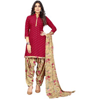 Satrani Women's Crepe Printed Unstitiched Dress Material(1122Dn973_Red1)